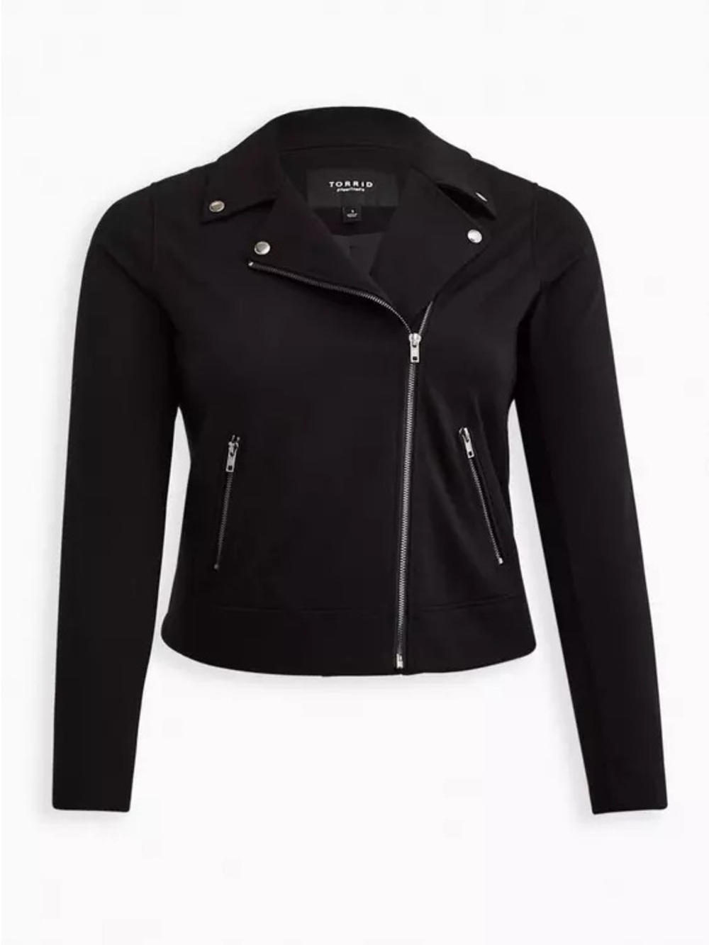 torrid Black Asymmetric Moto Zip Jacket 4x